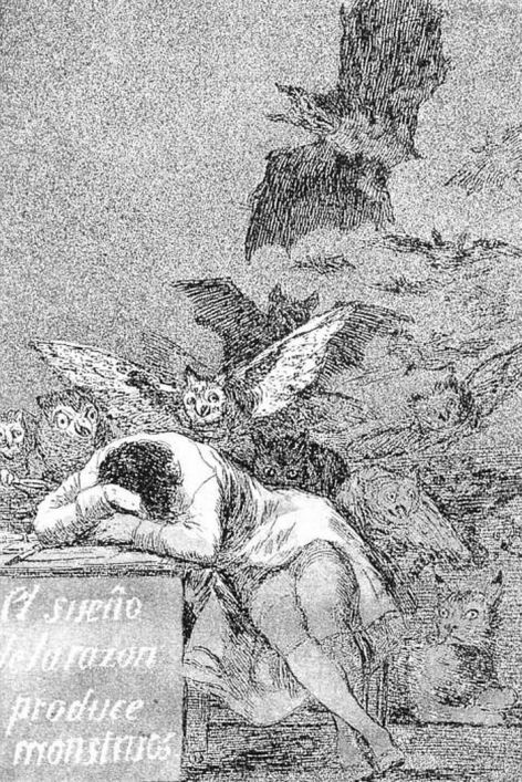 The Sleep of Reason Produces Monsters, 1799, Francisco Goya
